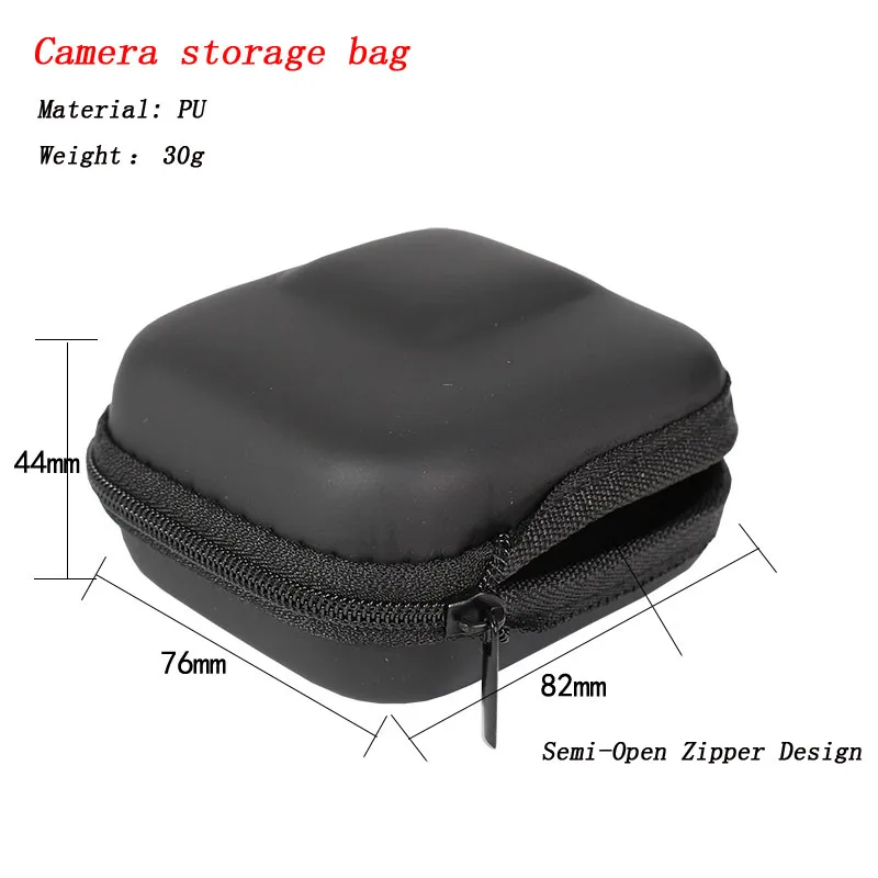 Mini sac de protection pour appareil photo OligCase, accessoires pour appareil photo GoPro Fore10, 9, 8, 7, 6, 5, caméra de sport noire, boîte de rangement en PU pour Dji Osmo