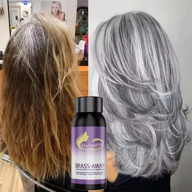 FiosphHair-Shampooing colorant gris, non irritant, violet, blond, coloration jaune après Wiltshire