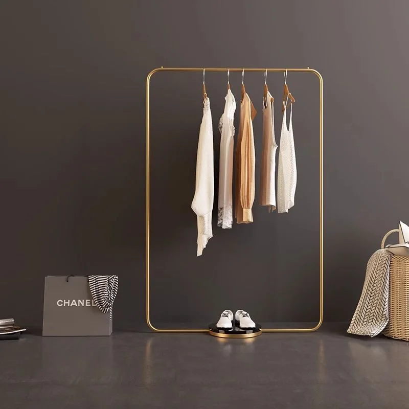 

Custom. Light luxury household pendants floor coat rack simple modern bedroom clothes rack indoor net red metal pendant