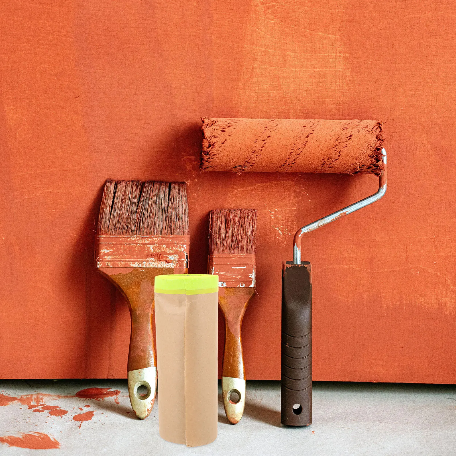 

1 Roll Kraft Paper Masking Film Protective Cover for Furniture Floor Car Auto Paint Masking Paper Baking Parchment Roll