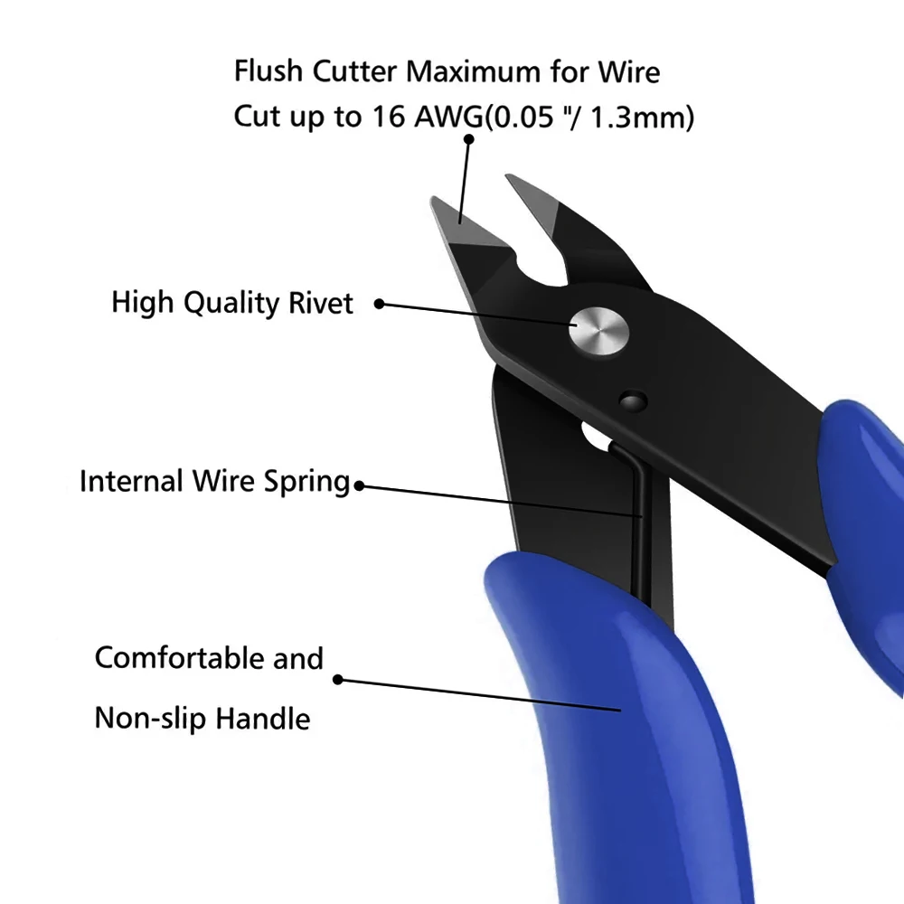 KATWAY Multi-Functional Pliers Stainless Steel Electrical Wire Cable Cutters Side Snips Diagonal Side Cutting Nippers HH-AA05