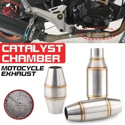 Motorcycle resonator exhaust pressure catalytic converter