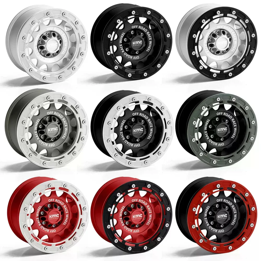 

CNC Aluminum Alloy 2.6in Beadlock Wheel Rim for 1/8 1/7 RC Crawler Car MK07 4082 H8h CROSSRC Thor KM Tank 300 Upgrade Parts