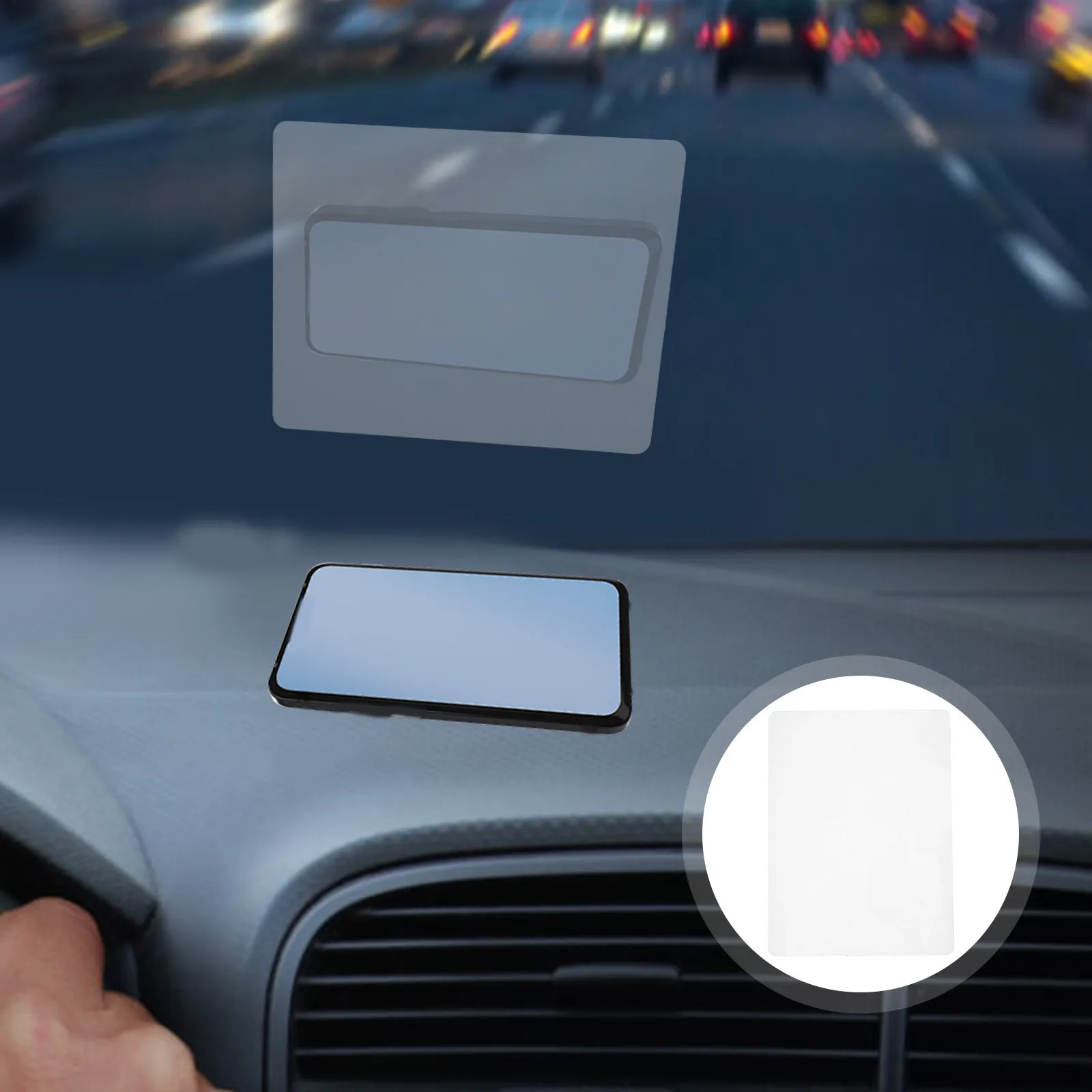

Reflective Film Car Navigation Display Screen Clear Projection Film Easy Installation Anti Mist Water