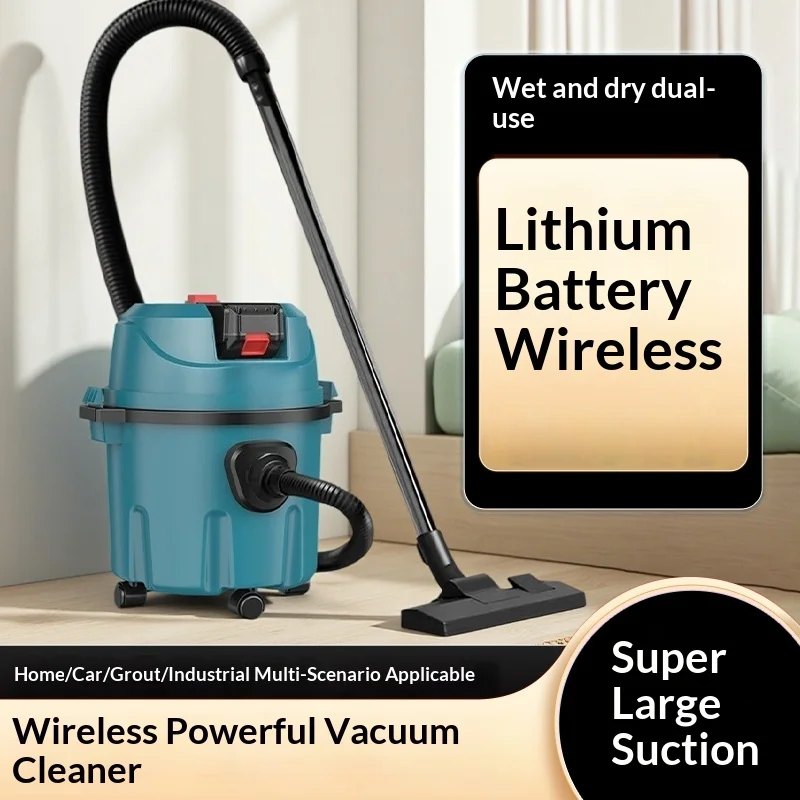 Industrial-Grade High-Power Land Reclamation Cleaning Site High-Suction Barrel Warehouse Car Wash Water Suction Vacuum Cleaner