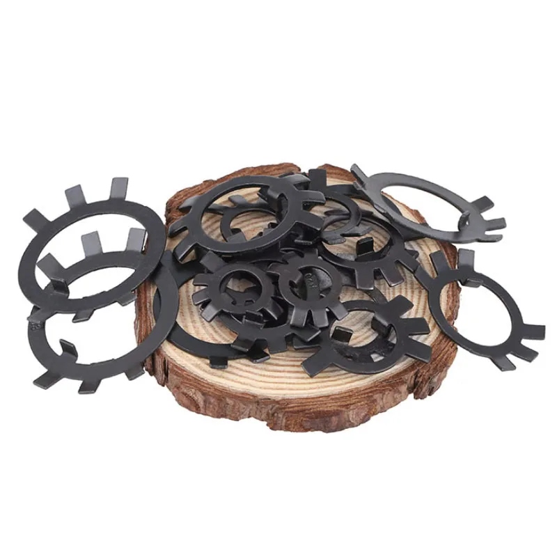 Carbon Steel Black External Tab Lock Washers M10-M60 Lock Washers Anti-Loosening for DIY Industrial Fasteners
