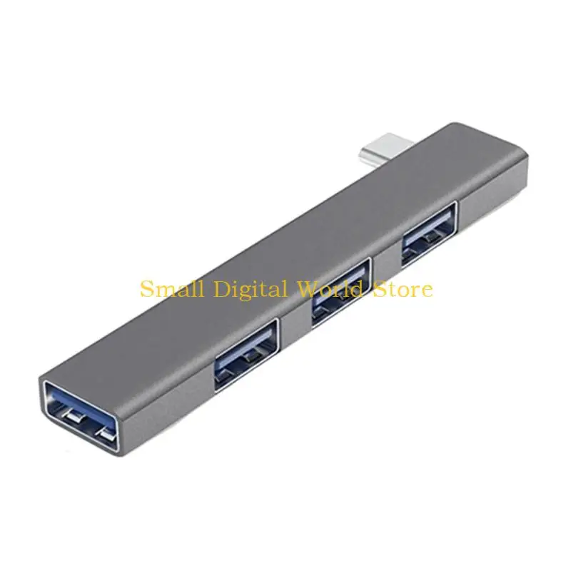

77UB 4 Port USB Hubs USB3.0 Type C Fast Speed Data Transfer Aluminum Alloy for Multiple Devices
