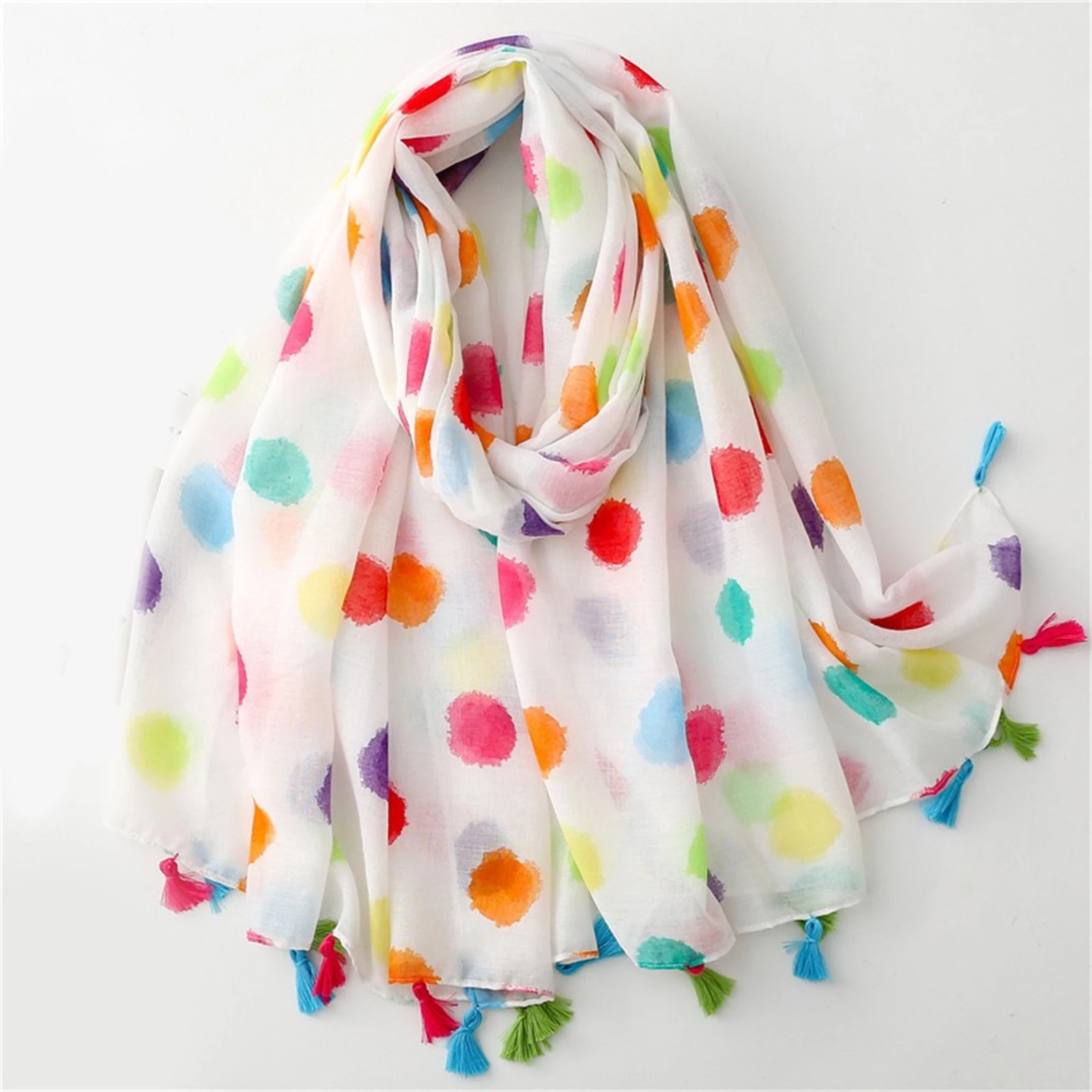 180 * 85cm Muslim Headscarf, Fashion Print Warm Beach Towel, New Style Windproof Tassels Shawls The Four Seasons Female Bandanna