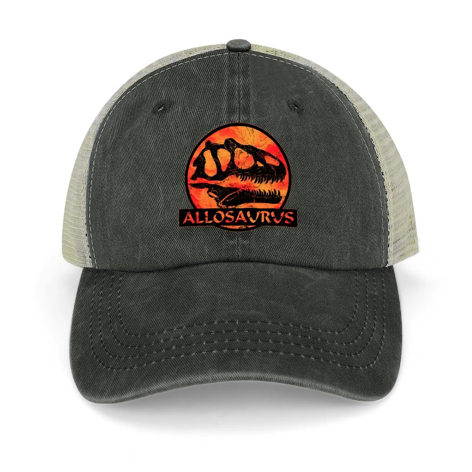 

Allosaurus fossil Baseball Cap Designer Hat cute derby hat Mens Women's