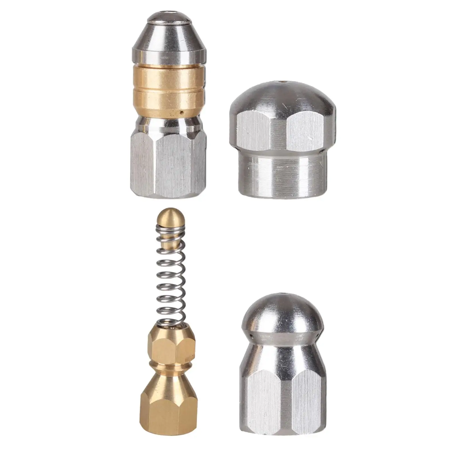 

4 насадки для сливного шланга, насадка для шланга для мойки высокого давления, канализационная насадка для шланга 4000 фунтов на квадратный дюйм для напольной раковины, сада, не сквозного слива