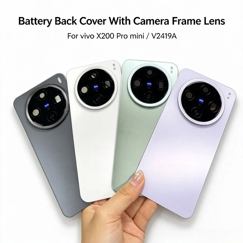 For Vivo X200 Pro mini V2419A Battery  Back Cover Back Glass Housing  Rear  Rear Door Case Phone Lid with Camera Lens