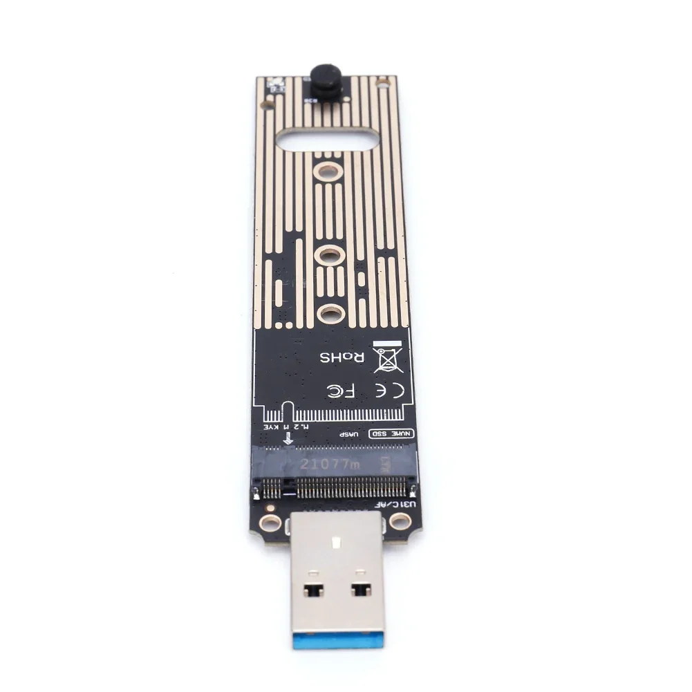 M.2 NVME Riser Board USB3.1 Конвертер жесткого диска 10 Гбит/с Gen 2 Convert Card Plug and Play для Samsung WD Black Intel NVME SSD