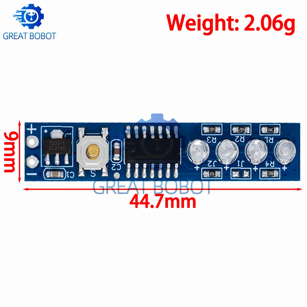 BS Battery Capacity Indicator for 1S-4S 3.7V 18650: LED Display Percent Power Level Tester (Single/Multi-Cell Module)