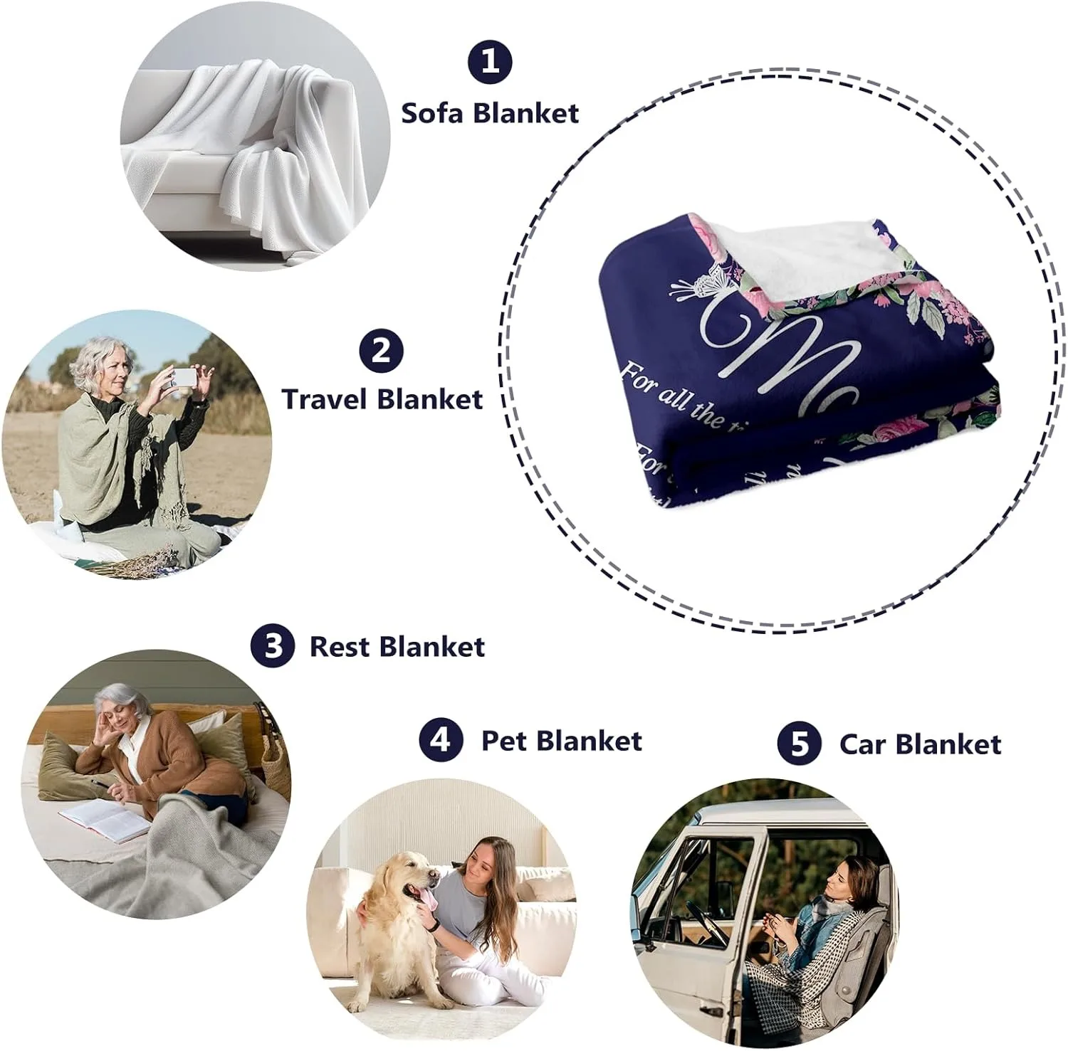 1 قطعة هدية لأمي بطانية رقيقة لذكرى عيد ميلاد عيد الأم يوم الآباء للأم أبي زوجة شقيقة الجدة أبويلا لينة رمي #6