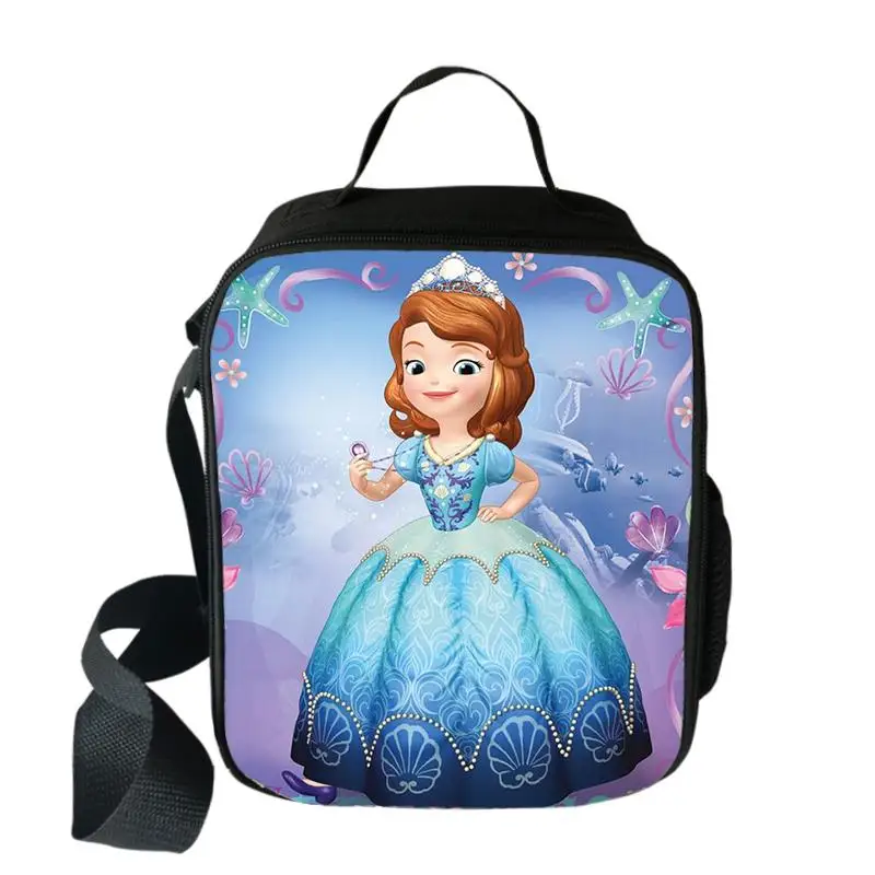 Disney Sofia Lunch Bags Student Food Portable Insulated Lunch Box Girls Cartoon Cute Children School Lunch Bags Gift