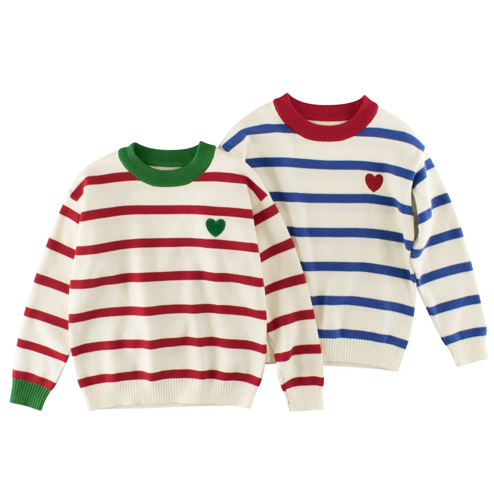 

Striped Toddler Boys Sweaters Kids Girls Pullover Knitwear Fall Winter Children's Clothes
