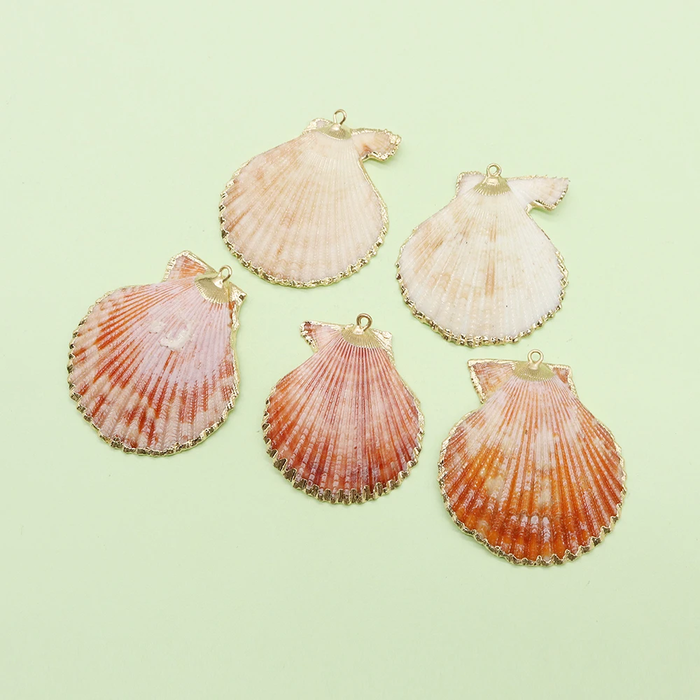 Bohemian Natural Sea Shell Scallop Pendants Charms for Jewelry Making DIY Necklace Anklets Fashion Jewelry Accessories Supplier