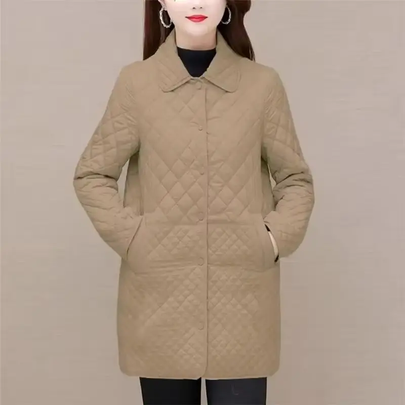 Outono inverno nova lingge jaqueta de algodão fino feminino grau retro fino algodão-acolchoado quente para baixo casaco feminino parkas casuais senhoras topos