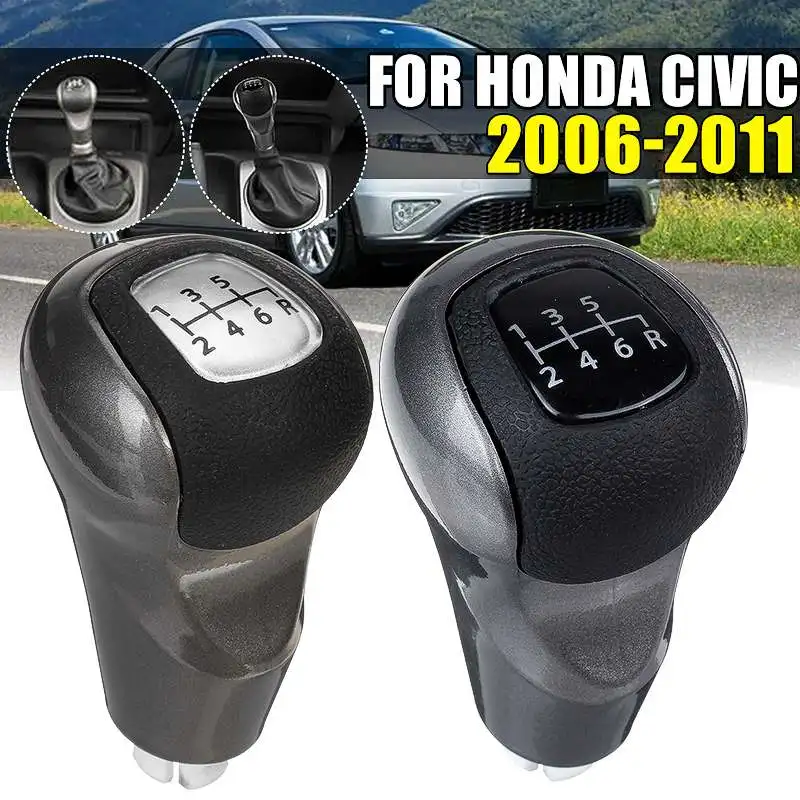 

1X 6-Speed Car Gear Shift Knob Shifter Lever Handle Stick Gear Ball For Honda Civic DX EX LX 2006-2011 54102-SNA-A01