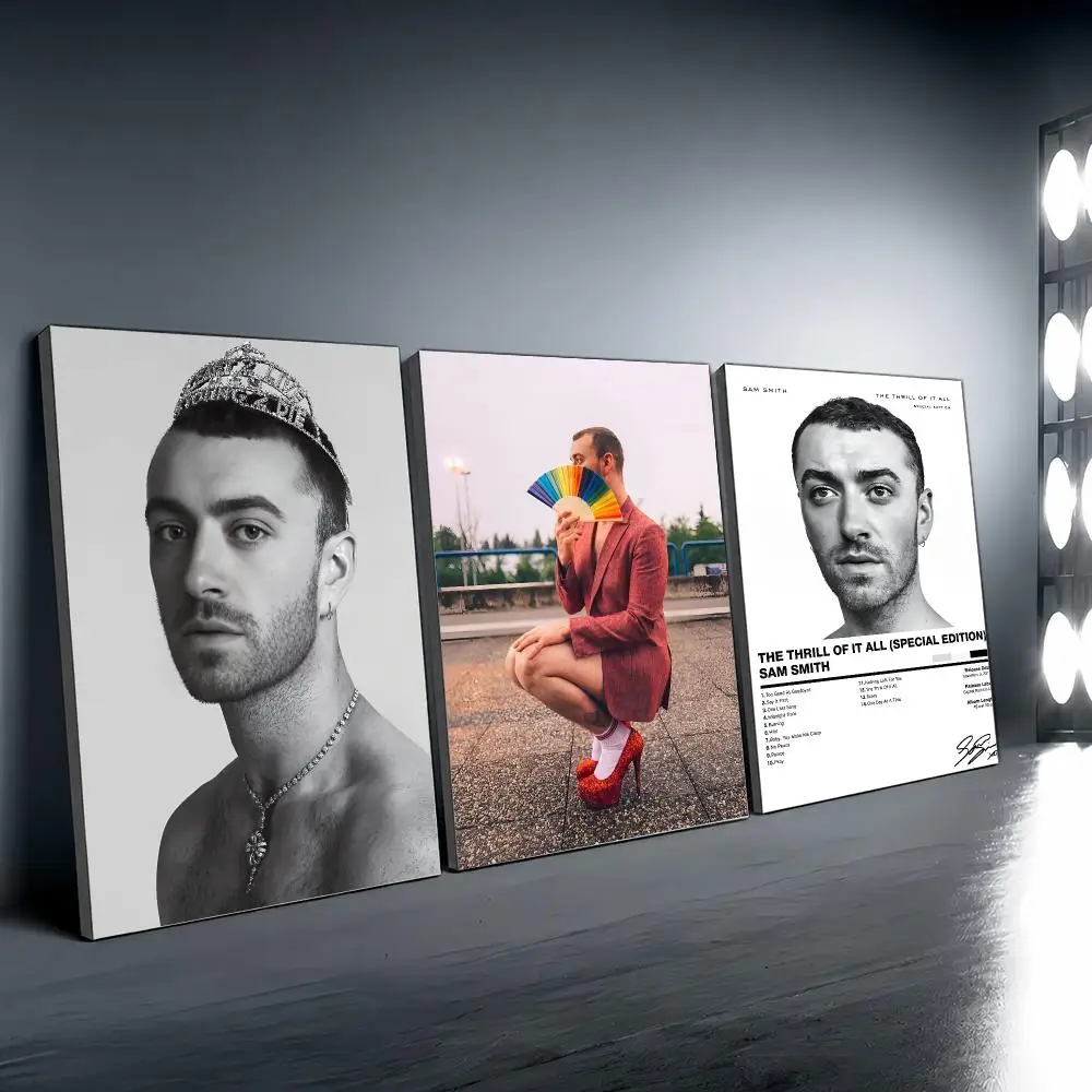 Singer S-sam Smith, Poster Vintage Wall Art Aesthetic Room Decor Print Living Room Bedroom Home Decoration