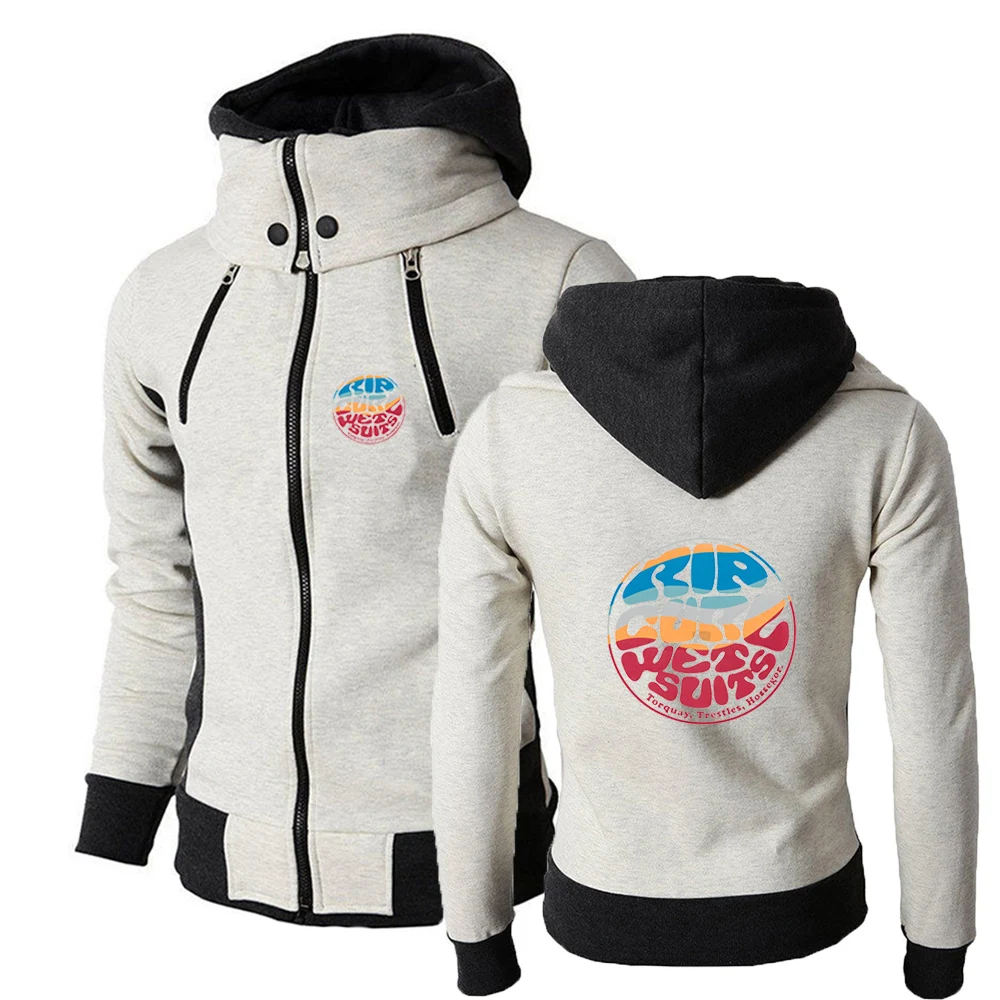 

2025 High Quality Zipper Hoodies Spring And Autumn Man's Loose Comfortable Coat Funny Ripped Curls Logo Print Versatile Jacket