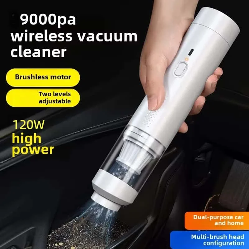

Handheld Wireless Car Vacuum Cleaner Super Strong Suction Power Mini Interior Dust Blower Convenient for Car Cleaning