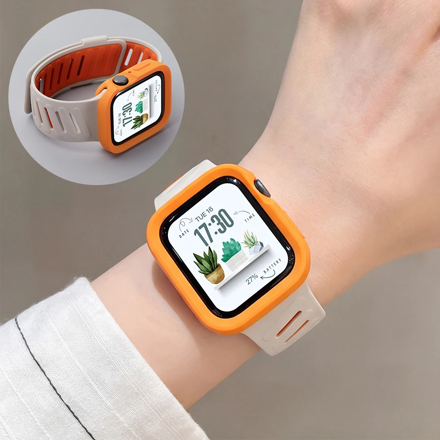 Silikonarmband Candy TPU Hülle für Apple Watch Series 11 10 42/46 9 8 7 45mm 41mm SE 6 5 4 44mm 40mm Iwatch Ultra 3/2 49mm