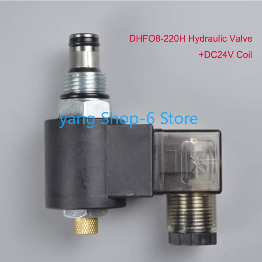 Hydraulic Threaded Cartridge Solenoid Valve 2 Position 2 Way Normally Closed DHF08-220H LSV08-2NCP-M DC12V/DC24V/AC220V 250bar