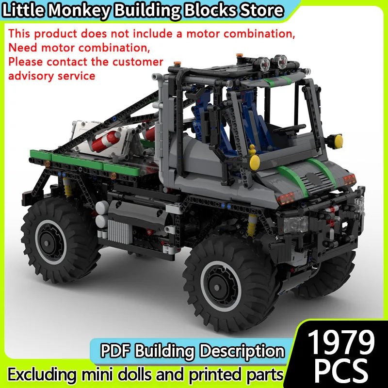City Car Model MOC Building Bricks 4x4 MK2 Heavy-Duty Off-Road Truck Modular Technology Children Holiday Gifts Assemble Toy Suit