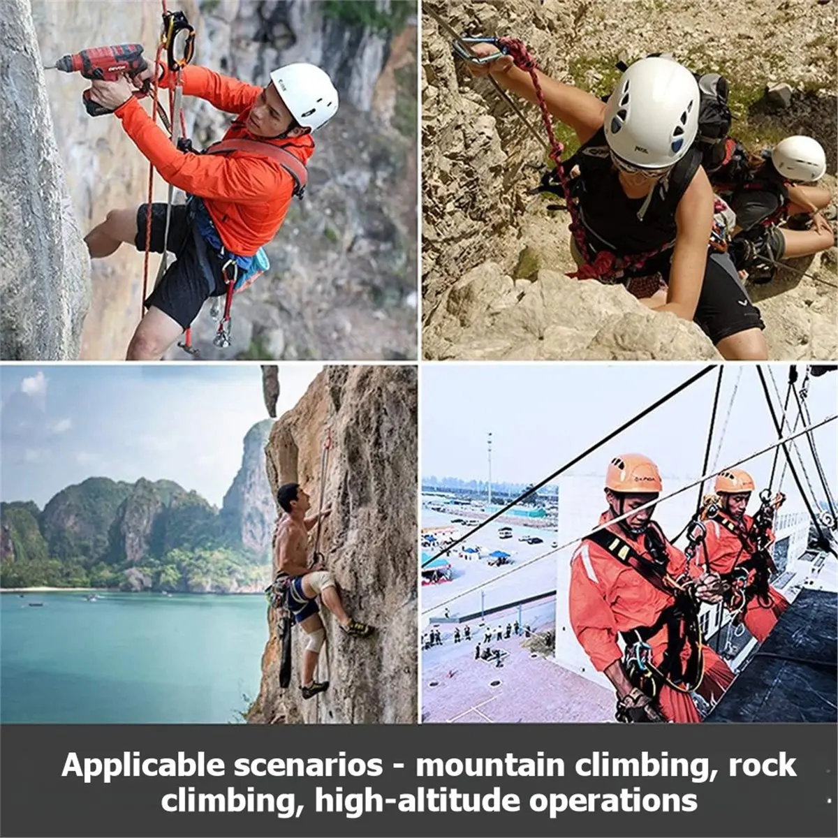 Nices Arborist Flip Line Climbing Kit, Steel Core Rope, Adjustable Length, Safety Carabiner Included, 12Mm X 4M Professional