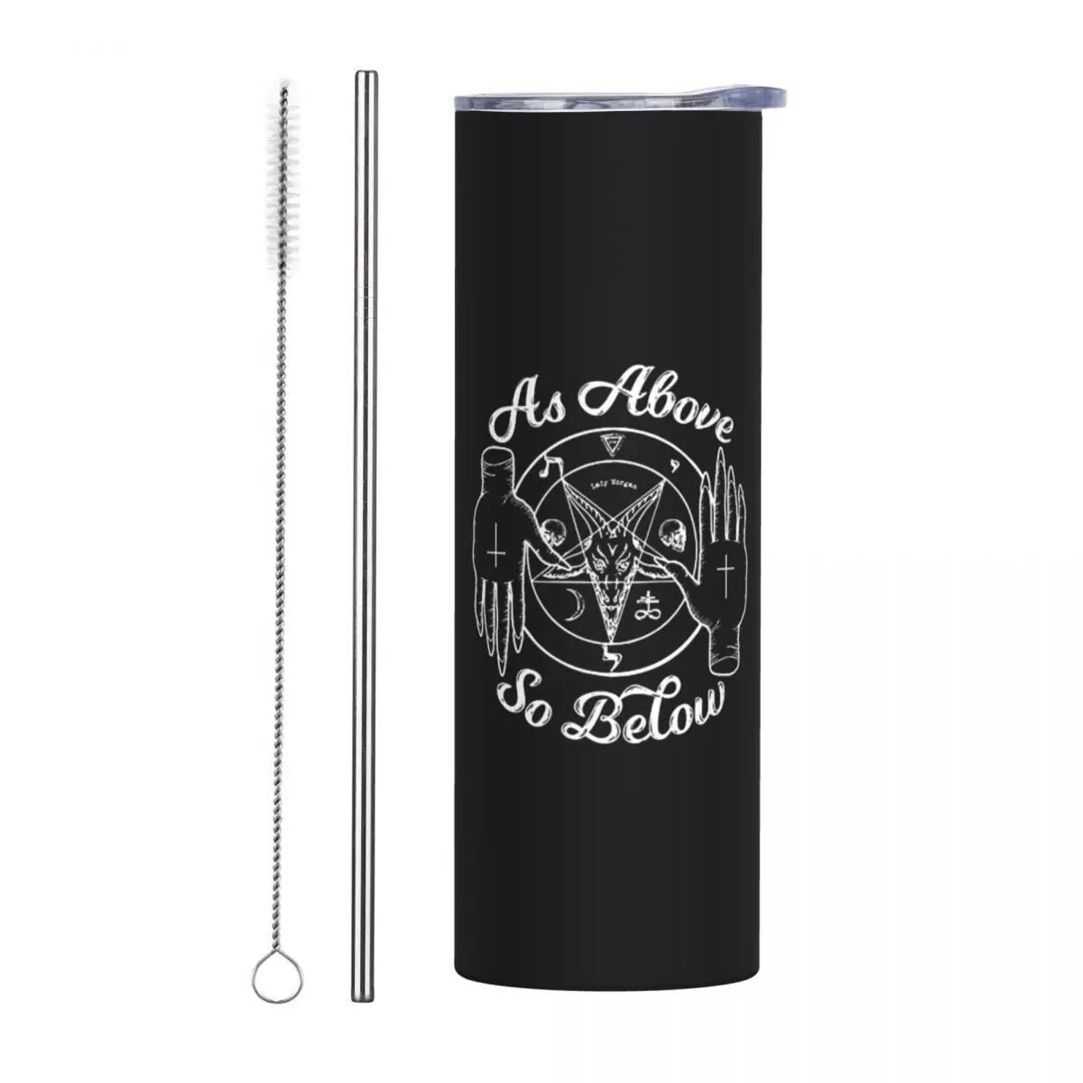 As Above So Below Stainless Steel Tumbler Vacuum Insulated Mugs Thermal Cold Bottle Straw With Lid 20oz