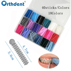 18Colors/Box Orthdent Dental Elastic Ligature Ties Colorful Band Elastomeric For Brackets Braces Dentistry Orthodontic Treatment