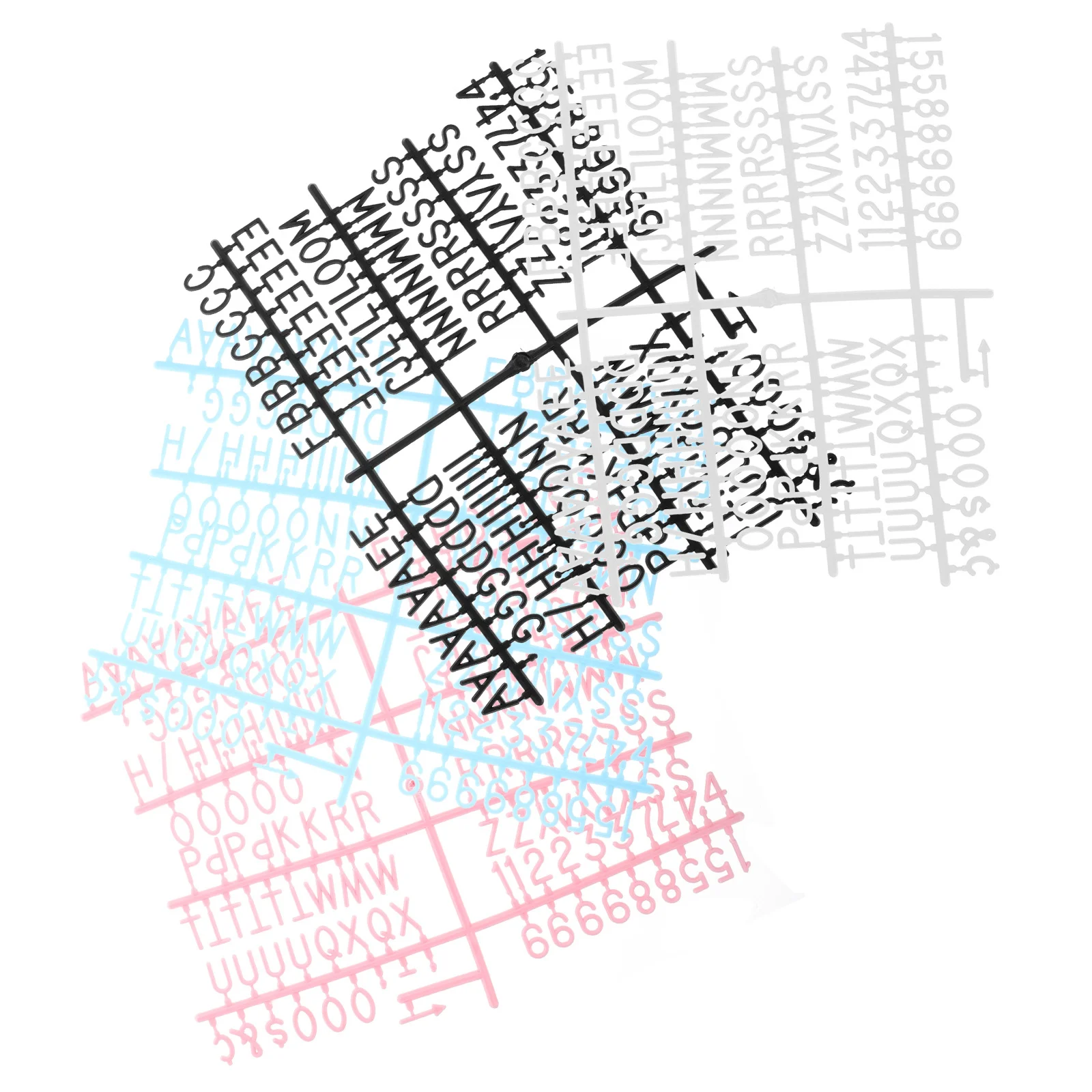 

580Pcs Letter Board Plastic Digital Symbol Set Multi Color Sheets Simple Message Sign for Home Store Bar Decoration Display