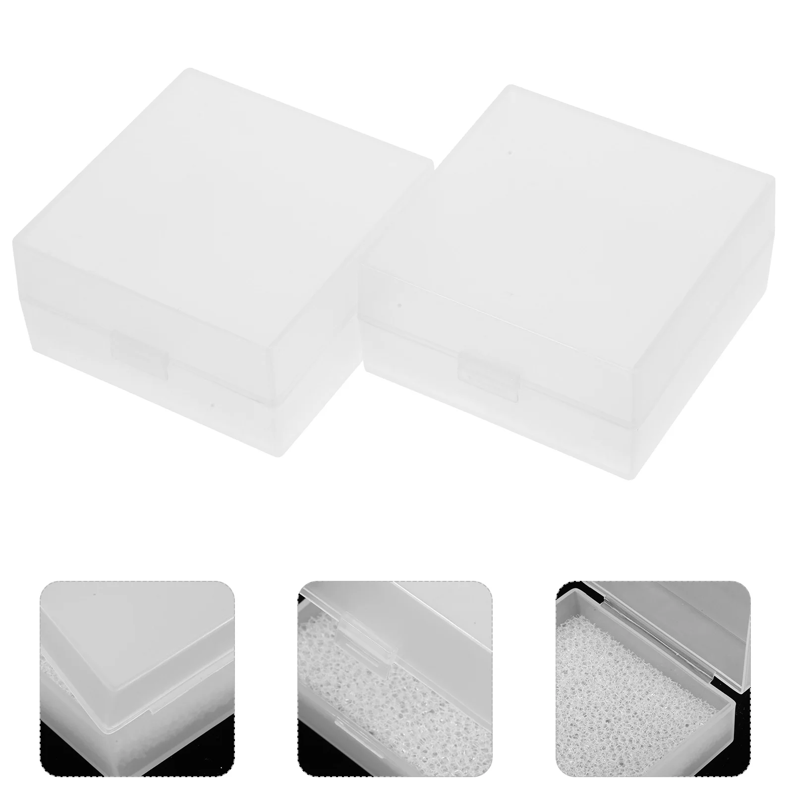 

2Pcs Transparent Travel Soap Container Leak Proof Holder With Sponge For Gym Business Trips Vacations