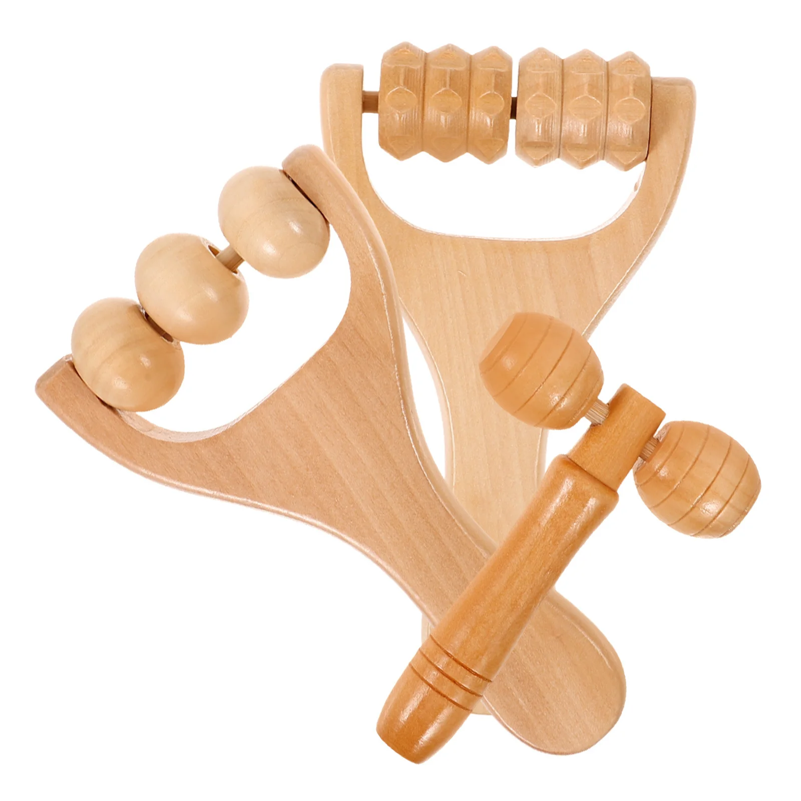 

1 Set Wooden Massage Roller Tool For Deep Tissue Muscle Relief Neck Shoulder Back Foot Leg Hand Forearm Self Massaging Therapy