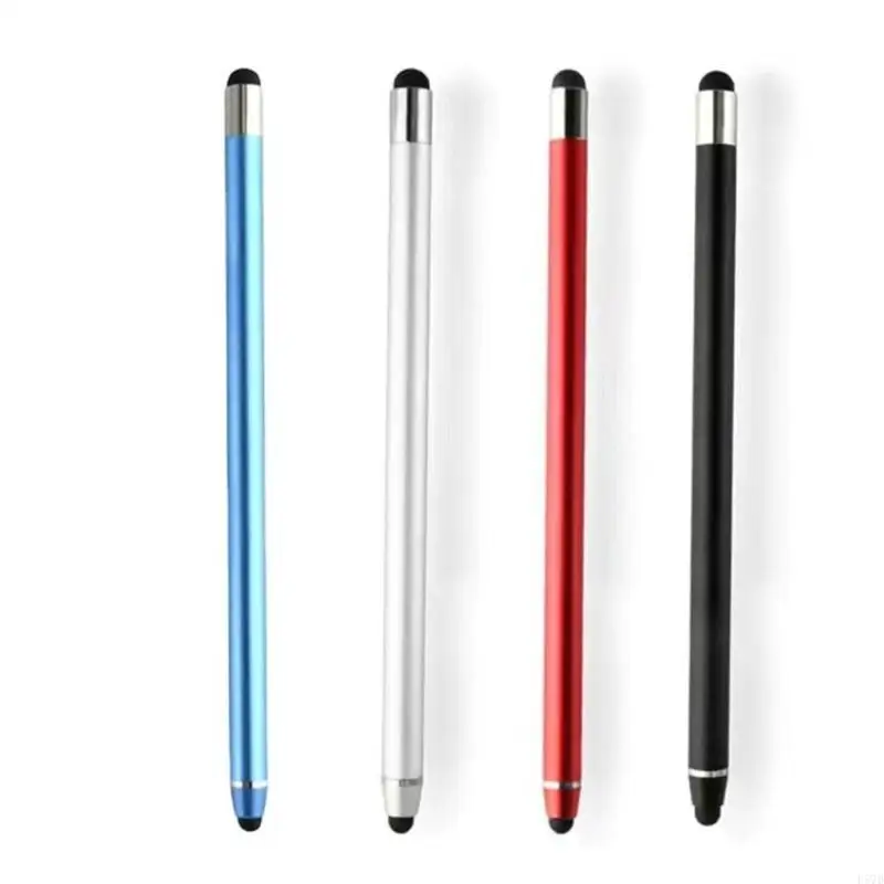 Dual Tips Pens for Touch Screens Anti-Scratch Tips Sensitive Pens Aluminum Alloy Body, Silicone Tips