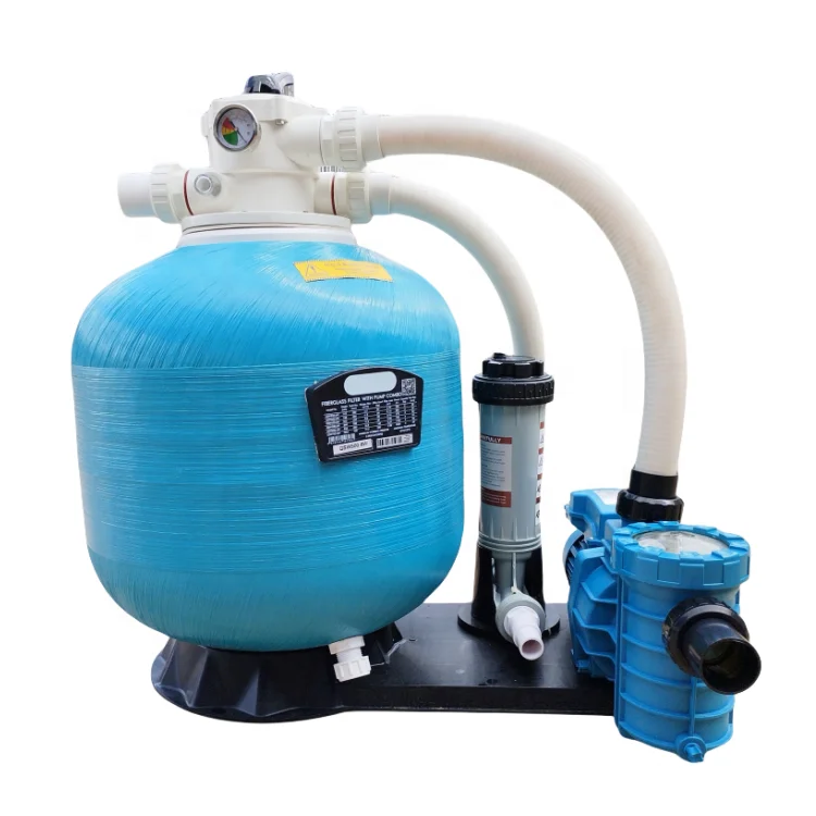 400Mm Pisina Pool Sand Filter System With Pump Fiberglass With Multiport Valve Swimming Pool Filter Kit For Water Circulation