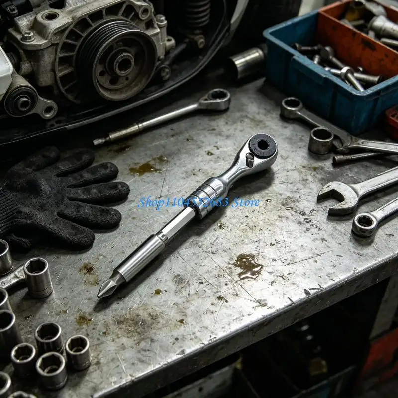 

1/4Inch Alloy Steel Miniature Ratchet Wrench 60 Tooth Gear Smooth Operations