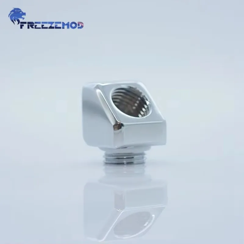 FREEZEMOD computer pc water cooler fitting adapter elbow 45 degree bevel inside and outside teeth. BNYWT-D45