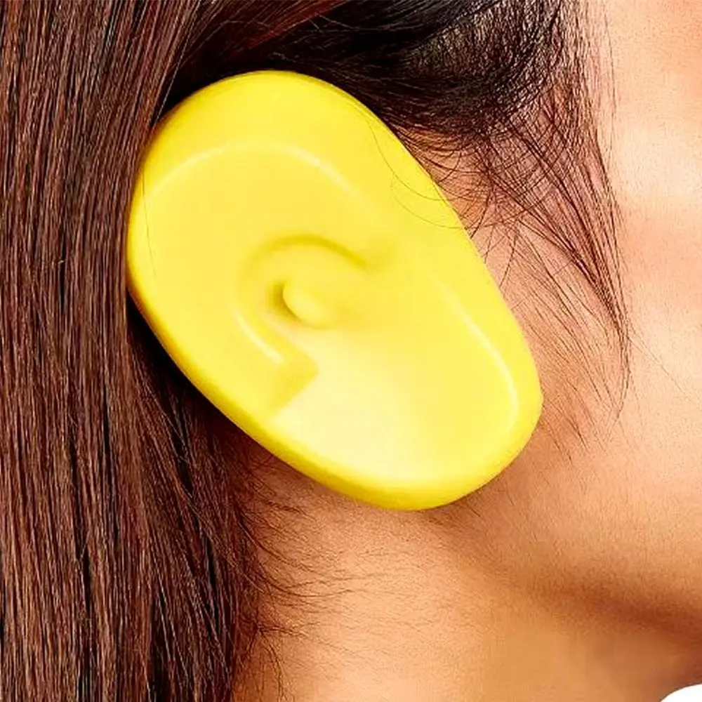 2PCS Multicolor Silicone Ear Cover 75*55mm Hair Coloring Shower Earmuffs Waterproof Hair Styling Dyeing Ear Protector
