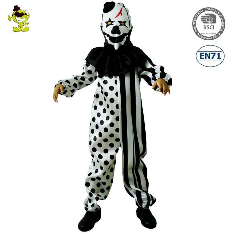 Combinaison de Clown d'Horreur avec Masque pour Garçon, Costume Imbibé de Mauvais Clown pour ixd'Halloween, Vêtement Cosplay Anime 303