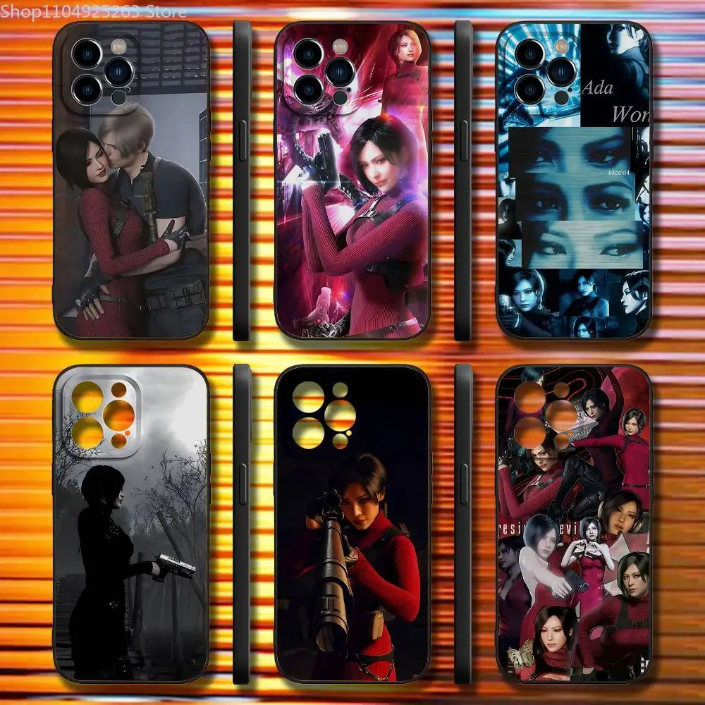 

Ada Wong R-Resident E-Evil Phone Case For iPhone 17,16,15,14,13,12,11 Pro,Max,Plus,XR,Mini,Air,E Black Full-coverage Soft Case