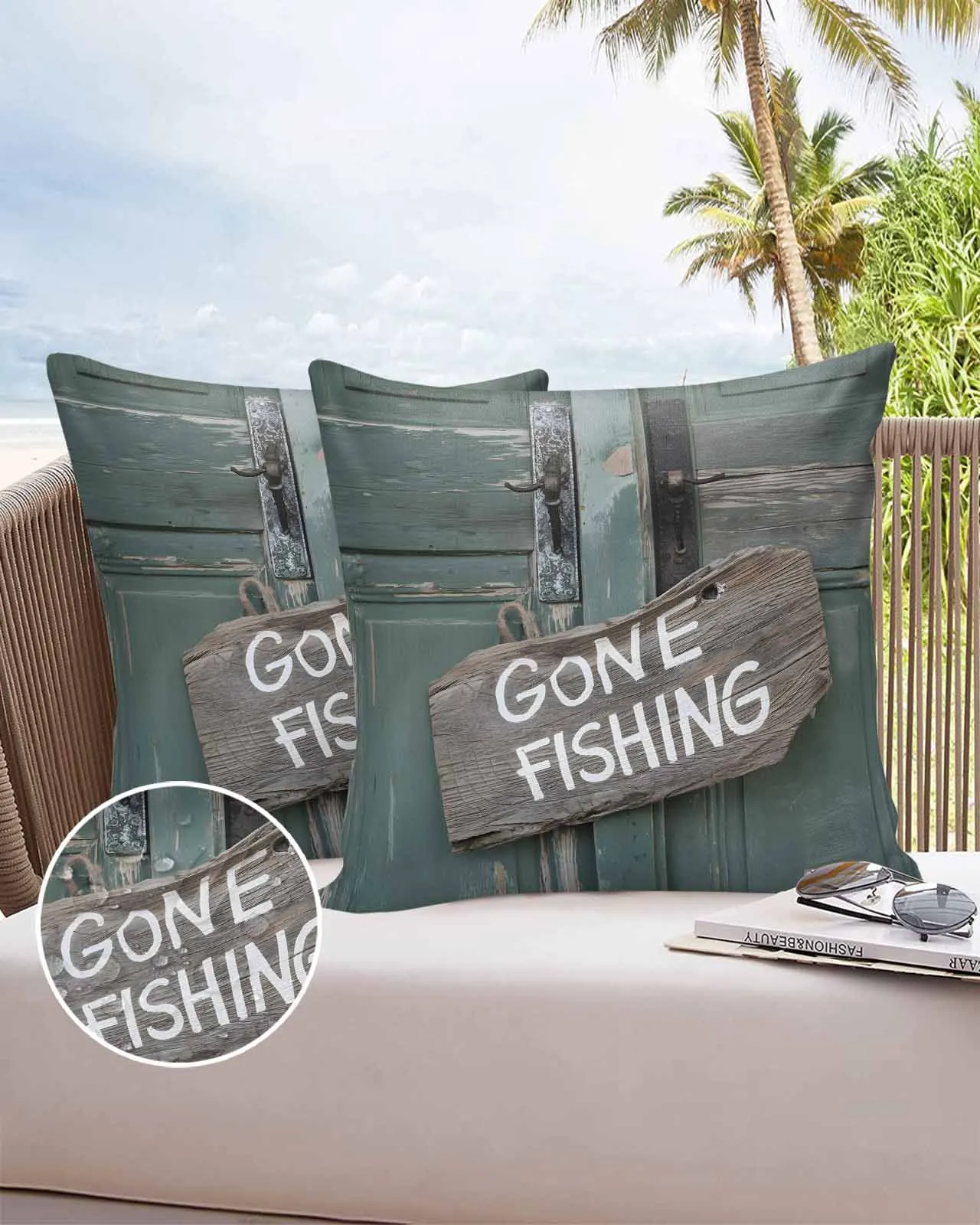 

Винтажная деревенская дверь фермерского дома, 2/4 шт., уличная наволочка, водонепроницаемая наволочка, чехлы для садовой патио, домашний декор