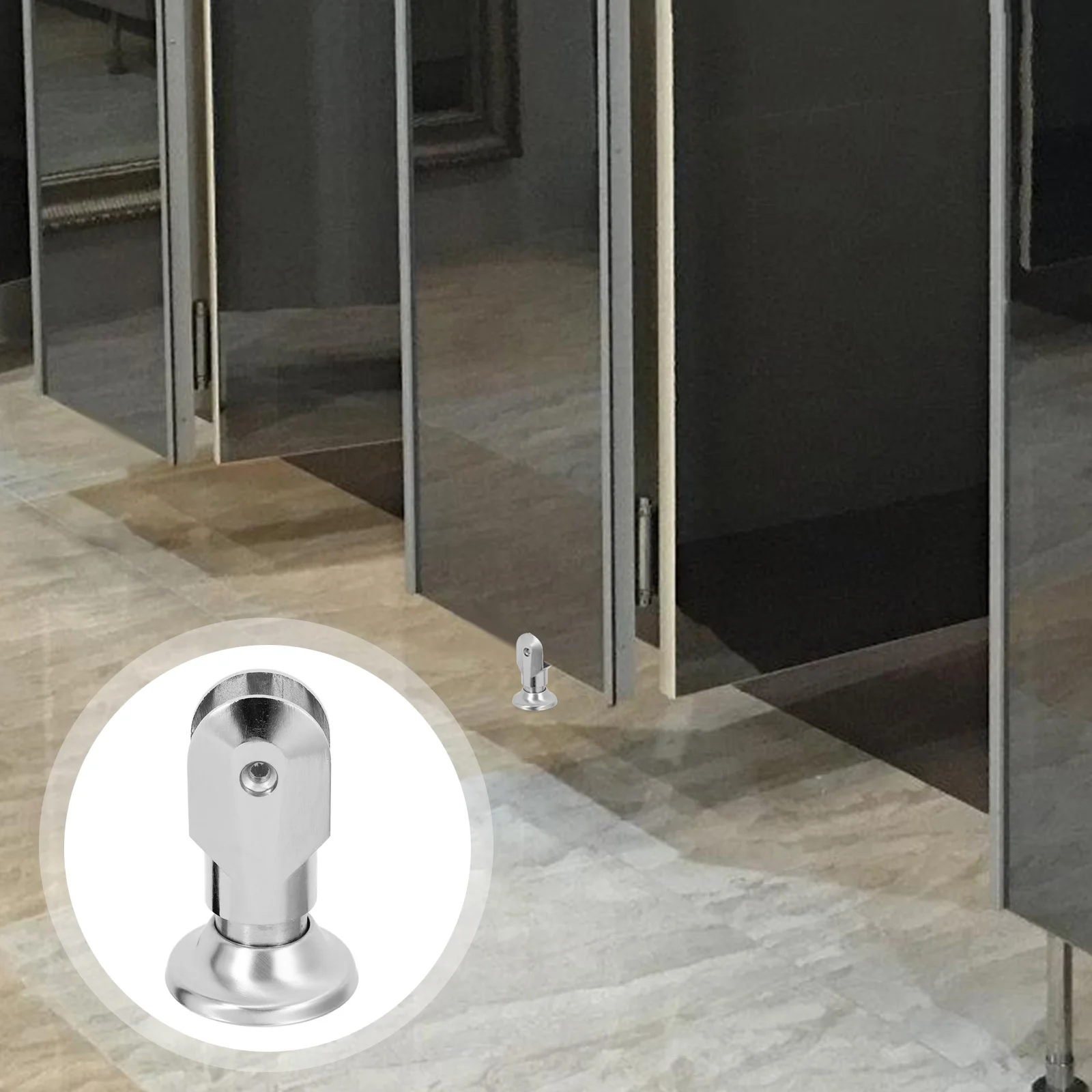 

4pcs Stainless Steel Partition Support Foot Toilet Room Bracket Durable Rust-Proof Bathroom Cubicle Hardware Accessory