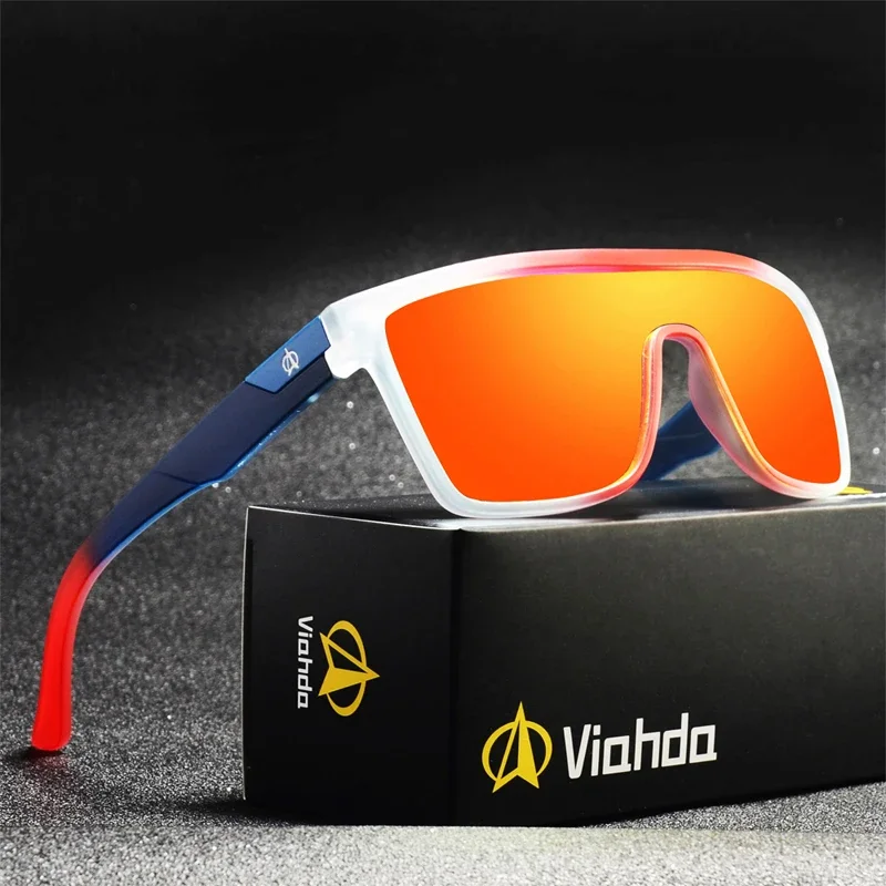 VIAHDA 남녀공용 편광 선글라스, 방풍 결합 렌즈, 스포츠 낚시 운전 하이킹 등산 선글라스, 브랜드 디자이너