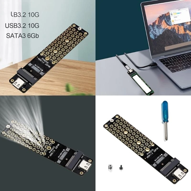 83ce M.2 USB 3.2 Adapter M.2 B Sleuteltype C Harde schijf Converters 10Gbps M.2 Board
