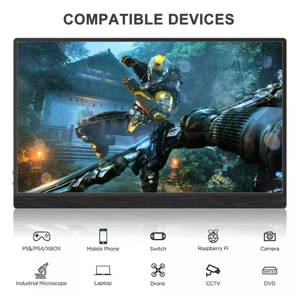 Novo 15.6 Polegada 1080p USB-C hdr touchscreen monitor capa inteligente alto-falantes premium duplos display portátil externo compatível usb colo