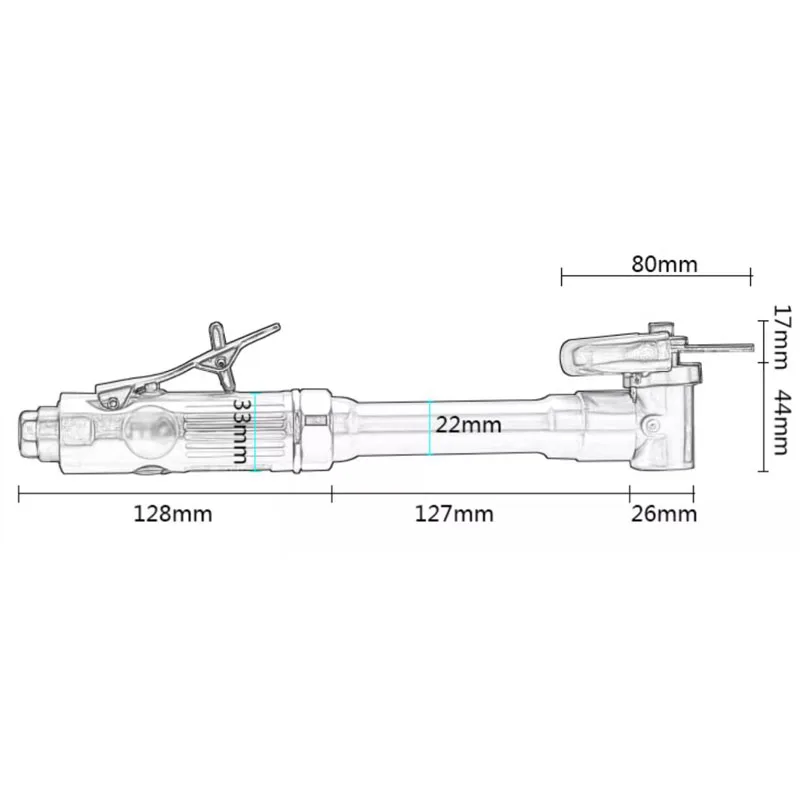 3-inch pneumatic straight sand machine 75mm pneumatic cutting machine angular lengthened grinding wheel cutting machine BD-7112