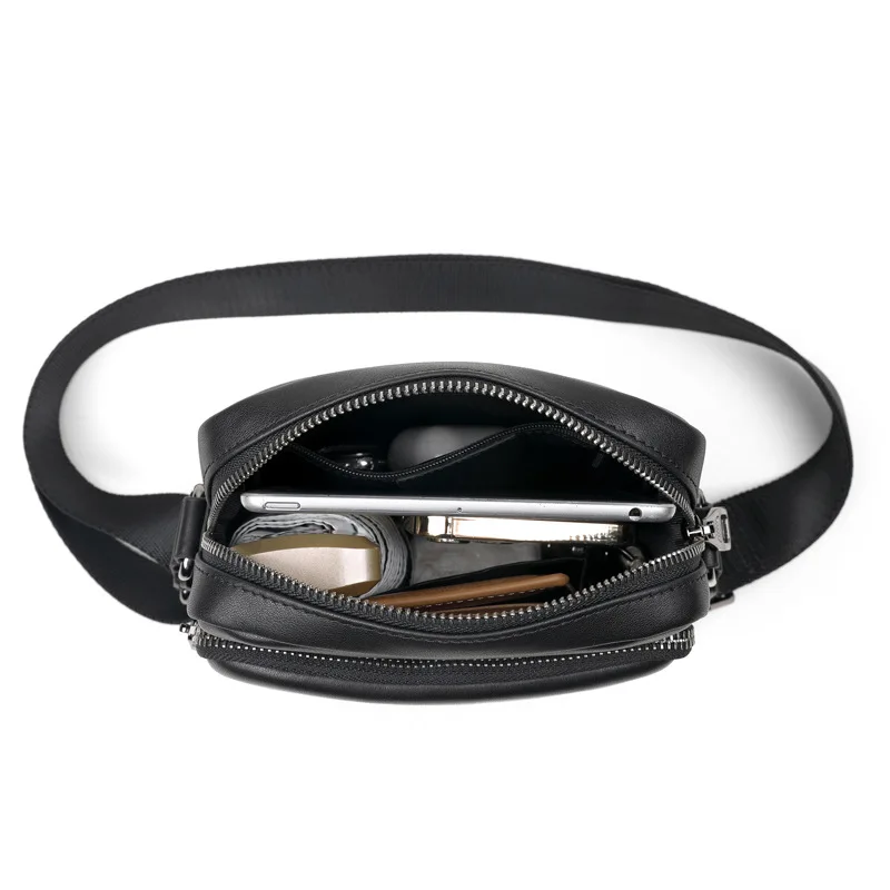 New Single Shoulder Genuine Messenger Bag High-end Feel Lightweight Simple Crossbody Cowhide Leather Daily Travel Small Bag