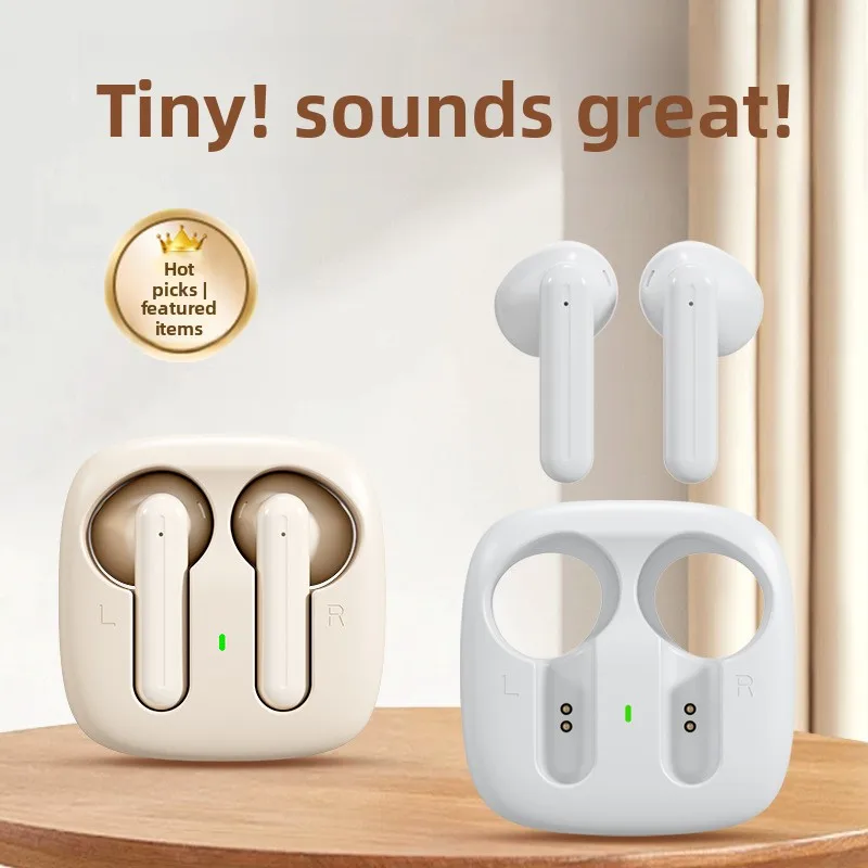 Bluetooth Earbuds Mini, Wireless Half In-Ear Design with Noise Cancellation, for Sports and Calls